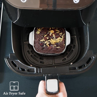 Itopfox 13Oz Ceramic Baking Dishes Set Of 4, Square Baking Dishes For Air Fryer, Ceramic Bakeware With Handles, Oven & Microwave Safe 5 Itopfox 13Oz Ceramic Baking Dishes Set Of 4, Square Baking Dishes For Air Fryer, Ceramic Bakeware With Handles, Oven & Microwave Safe - Image 5