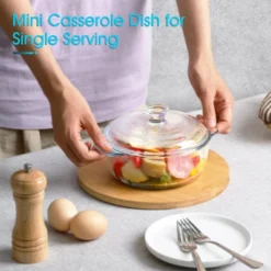 Itopfox Mini Glass Casserole Dish With Lid, Oven Safe Round Baking Dish For Cooking, Serving & Storing, Microwave, Freezer & Dishwasher Safe -Itopfox Shop GUEST 00816887 c74e 4e71 bcab f76e77e88018