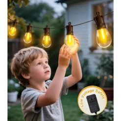 Itopfox Outdoor String Lights With Remote Control, 50Ft Waterproof Dimmable LED Patio Lighting, 15 Edison Bulbs For Backyard, Garden, Gazebo -Itopfox Shop GUEST 00dc8657 a917 47a6 b9a7 845315b12dd6