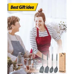 Itopfox 4-Piece Silicone Cooking Utensil Set Non-Stick Spatulas & Spoons Heat-Resistant Kitchen Tools For Frying, Mixing, Serving, Draining, Stirring -Itopfox Shop GUEST 01929c0c 9ebd 4027 8c99 6a02c0e2cf85