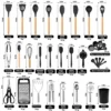 Itopfox 34-Piece Silicone Cooking Utensil Set With Wooden Handles Heat Resistant Kitchen Tools For Nonstick Cookware Includes Spatulas, Spoons, Tongs