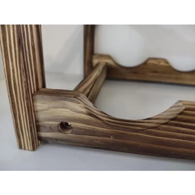 Itopfox 8-Bottle Wine Rack - Premium Carbonized Pine Wood, Two-Tier Countertop Design For Kitchen, Dining Room Or Bar 6 Itopfox 8-Bottle Wine Rack - Premium Carbonized Pine Wood, Two-Tier Countertop Design For Kitchen, Dining Room Or Bar - Image 6