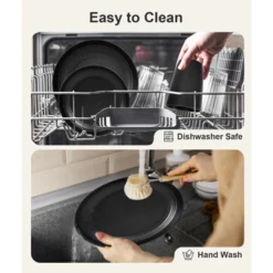 Itopfox 24-Piece Dinnerware Set For 6, Unbreakable Wheat Straw Plates & Bowls, Dishwasher & Microwave Safe, RV, Beach House & Daily Use, Black -Itopfox Shop GUEST 028f9756 1d7e 4825 a32d 2e3f5843ec57