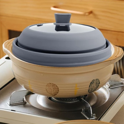 Itopfox Microwave Splatter Cover With Collapsible Design, Silicone Handle, And Steam Vent Hole For Safe And Even Cooking 5 Itopfox Microwave Splatter Cover With Collapsible Design, Silicone Handle, And Steam Vent Hole For Safe And Even Cooking - Image 5