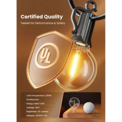 Itopfox Outdoor LED String Lights With 13 Plastic Edison Bulbs, Plug-in, Waterproof Connectable Hanging Light For Backyard Porch Balcony Party Decor -Itopfox Shop GUEST 081bedd9 21e4 4392 83b7 89411a5a112b