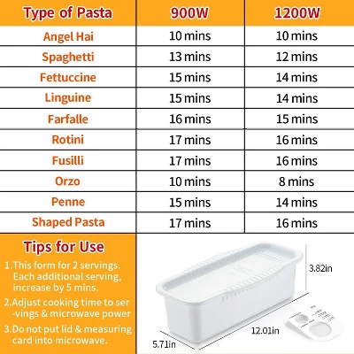 Itopfox Microwave Pasta Cooker With Strainer Lid, Water Level & Portion Measuring Device For Quick Meals, Ideal For Dorm, Office & Apartment Kitchens 5 Itopfox Microwave Pasta Cooker With Strainer Lid, Water Level & Portion Measuring Device For Quick Meals, Ideal For Dorm, Office & Apartment Kitchens - Image 5