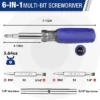 Itopfox 6-in-1 & 4-in-1 Screwdriver Set With Comfort Grip, 2PCS Portable Screwdrivers, 8 Basic & Precision Bits, 2 Nut Driver Sizes