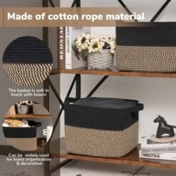 Itopfox Woven Storage Baskets For Organizing Towels, Books, Clothes, Shoes, Toys, And Baby Laundry - Perfect For Office, Closet, And Nursery Shelves -Itopfox Shop GUEST 0a8d2913 7990 446e bf23 98aa4a5d51c1