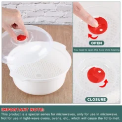 Itopfox 3-Piece Microwave Bowls With Lids And Steam Rack, Assorted Sizes For Soup, Noodles, Leftovers, Dishwasher Safe, Dorm & Kitchen Essentials -Itopfox Shop GUEST 0c1af008 9d41 4756 ba29 e244ca9ebdef