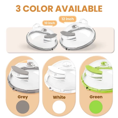 Itopfox Microwave Splatter Cover With Water Steamer, Integrated Handle, Plate Cover, Splatter Guard, Cookware Lid, House Essentials For Gift 6 Itopfox Microwave Splatter Cover With Water Steamer, Integrated Handle, Plate Cover, Splatter Guard, Cookware Lid, House Essentials For Gift - Image 6