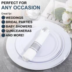 Itopfox 50 Guests Pre Rolled Silver Plastic Silverware Sets - Heavy Duty Cutlery With Napkins For Parties, Dinners & Weddings -Itopfox Shop GUEST 0dab325d 791c 42b0 b777 cf669277888e