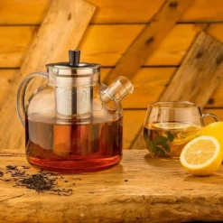 Itopfox Glass Teapot With Removable Infuser, Stovetop Safe Large Tea Pot For Blooming & Loose Leaf, Hand Crafted Kettle With Stainless Steel Strainer -Itopfox Shop GUEST 0fdc08e2 e810 4f0c aa75 f418810c5330