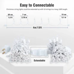 Itopfox Clear Christmas Lights Set, 2Pack 50Count Incandescent Mini String Lights With White Wire For Indoor Christmas Tree Garland Birthday Wedding -Itopfox Shop GUEST 12401675 ab19 4b51 a0d7 912d6bcc233b