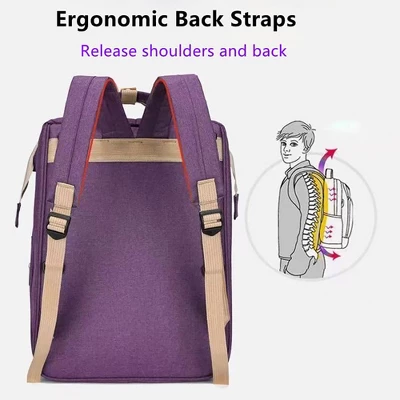 Itopfox Portable Diaper Changing Backpack With Large Capacity, Waterproof, Lightweight, And Versatile For Parents With Baby 2 Itopfox Portable Diaper Changing Backpack With Large Capacity, Waterproof, Lightweight, And Versatile For Parents With Baby - Image 2