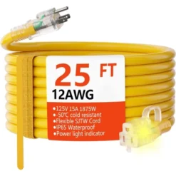 Itopfox 12/3 Gauge Heavy Duty Outdoor Extension Cord 25 Ft Waterproof With Lighted End, Flexible Cold-Resistant 3 Prong Electric Cord 13 Itopfox 12/3 Gauge Heavy Duty Outdoor Extension Cord 25 Ft Waterproof With Lighted End, Flexible Cold-Resistant 3 Prong Electric Cord -Itopfox Shop GUEST 15dc9f3b 7f69 4d43 b614 6507334db2bd