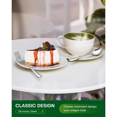 Itopfox 24-Piece Silverware Set With Steak Knives, Stainless Steel Flatware Set For 4, Includes Spoons, Knives, Dishwasher Safe For Home & Restaurant 6 Itopfox 24-Piece Silverware Set With Steak Knives, Stainless Steel Flatware Set For 4, Includes Spoons, Knives, Dishwasher Safe For Home & Restaurant - Image 6