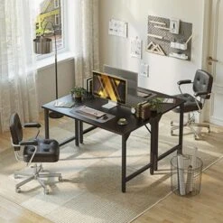 Itopfox 40 Inch Computer Desk, Home Office Study Writing Table, Simple PC Gaming Desk With Adjustable Feet, Black -Itopfox Shop GUEST 165fd589 44ee 452b 86ba 730a0817d6ed