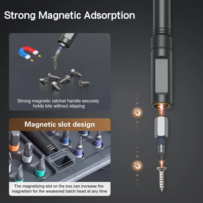Itopfox 42 In 1 Magnetic Screwdriver Set With Detachable Ratchet Handle Multi Bit Drive Set, Compact Repair Tool Kit For Furniture, Computer, Bicycle 6 Itopfox 42 In 1 Magnetic Screwdriver Set With Detachable Ratchet Handle Multi Bit Drive Set, Compact Repair Tool Kit For Furniture, Computer, Bicycle - Image 6