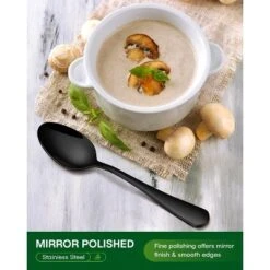 Itopfox 20-Piece Black Stainless Steel Flatware Set For 4, Includes Knives, Forks, Spoons, Mirror Polished, Dishwasher Safe, Food Grade Cutlery Set -Itopfox Shop GUEST 18bded89 9c44 4eec 96be b7f8a3679a1e