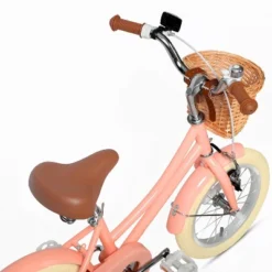 Itopfox Retro Cruiser Girls Bike For Children Ages 3-5 Years Old, Kids Bicycle With Wicker Basket & Training Wheels, Peach -Itopfox Shop GUEST 1a3976e0 9c45 4239 a8bd 5089219e2980