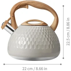 Itopfox Tea Kettle With Wood Pattern Handle, Loud Whistle, Food Grade Stainless Steel, Anti-Hot Handle, Rust-Resistant, Suitable For All Heat Sources -Itopfox Shop GUEST 1b23a95a 6a66 4acf 88da 257d7389928b