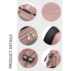 Itopfox Pink Diaper Backpack With Changing Station, Large Capacity Baby Bag For Travel, Includes Insulated Pockets & USB Port -Itopfox Shop GUEST 1c5710ce ac2a 4558 9825 be19a6ebc7a8