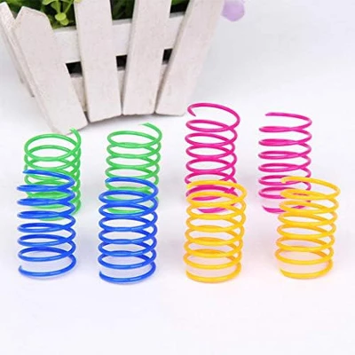 Itopfox Cat Spiral Spring Toy, 12-Pack Interactive Kitten Toy For Hunting, Biting, And Play, Colorful Heavy Plastic Springs To Keep Cats Active 5 Itopfox Cat Spiral Spring Toy, 12-Pack Interactive Kitten Toy For Hunting, Biting, And Play, Colorful Heavy Plastic Springs To Keep Cats Active - Image 5