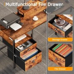 Itopfox L Shaped Desk With Power Outlet, Reversible Computer Gaming Desk With File Drawer & 2 Monitor Stands For Home Office With Storage Shelves 12 Itopfox L Shaped Desk With Power Outlet, Reversible Computer Gaming Desk With File Drawer & 2 Monitor Stands For Home Office With Storage Shelves -Itopfox Shop GUEST 1dab49bf 2095 447f 9cca 3527d094c888