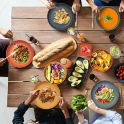 Itopfox 48 Pcs Dinnerware Sets, Unbreakable Plates & Bowls, Reusable For 4, Travel Camping Picnic Home Party Cutlery Set, Dishwasher Microwave Safe -Itopfox Shop GUEST 1e2ee9ea 1979 4774 b561 c7e64ee5c8d3