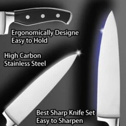 Itopfox German Stainless Steel Kitchen Knife Block Set With Built-in Sharpener - 15-Piece Knife Set For All Cooking Needs 8 Itopfox German Stainless Steel Kitchen Knife Block Set With Built-in Sharpener - 15-Piece Knife Set For All Cooking Needs -Itopfox Shop GUEST 1f1825f7 6750 4c38 8102 d70dbbc62cd0