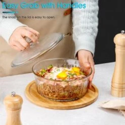 Itopfox Round Glass Casserole Dish With Lid, Borosilicate Oven Safe Bakeware For Cooking, Baking & Serving 10 Itopfox Round Glass Casserole Dish With Lid, Borosilicate Oven Safe Bakeware For Cooking, Baking & Serving -Itopfox Shop GUEST 20ed31cb 4da4 4a5e 8370 ebf0c7a9568c