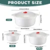 Itopfox 3-Piece Microwave Bowls With Lids And Steam Rack, Assorted Sizes For Soup, Noodles, Leftovers, Dishwasher Safe, Dorm & Kitchen Essentials