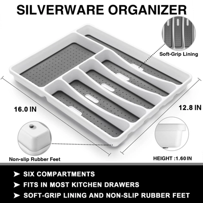 Itopfox 49-Piece Silverware Set With Organizer, Heavy Duty Stainless Steel Flatware For 8, Cutlery Utensil Sets With Steak Knives, Rust-proof 3 Itopfox 49-Piece Silverware Set With Organizer, Heavy Duty Stainless Steel Flatware For 8, Cutlery Utensil Sets With Steak Knives, Rust-proof - Image 3
