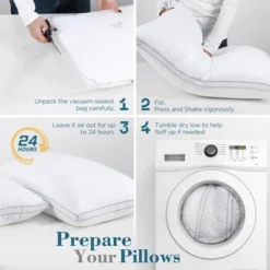 Itopfox Queen Size Pillows Set Of 2, Hotel Quality Down Alternative Gusseted Pillows For Side, Back Or Stomach Sleepers, White -Itopfox Shop GUEST 25ffe532 f826 471e 97f8 2013ebee8af9