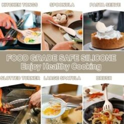 Itopfox 22-Piece Silicone Kitchen Utensil Set, Heat Resistant Cooking Tools With Spatula, Spoon, Whisk, Dishwasher Safe Gadgets For Nonstick Cookware 8 Itopfox 22-Piece Silicone Kitchen Utensil Set, Heat Resistant Cooking Tools With Spatula, Spoon, Whisk, Dishwasher Safe Gadgets For Nonstick Cookware -Itopfox Shop GUEST 2752af8c 4d4d 41bb a3b5 6fa8a7460884