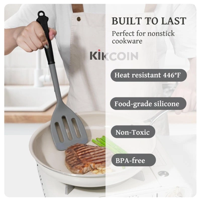 Itopfox 43-Piece Kitchen Utensil Set With Silicone Spatulas, Heat-Resistant Cooking Tools Non-Stick Cookware Safe Dishwasher Friendly, Holder & Hooks 3 Itopfox 43-Piece Kitchen Utensil Set With Silicone Spatulas, Heat-Resistant Cooking Tools Non-Stick Cookware Safe Dishwasher Friendly, Holder & Hooks - Image 3