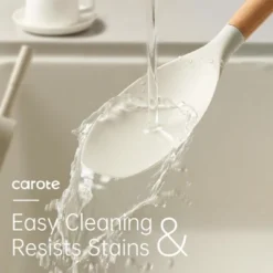 Itopfox 10-Piece Silicone Cooking Utensil Set With Wood Handles, BPA-Free Spatulas & Spoons For Nonstick Cookware, Heat-Resistant (Cream White) -Itopfox Shop GUEST 29f621ab 08e0 4b93 bada 8cc68d1018b3