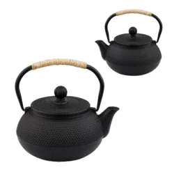 Itopfox Small Cast Iron Teapot With Stainless Steel Infuser For Loose Leaf Tea & Coffee, Stovetop Safe, Enamel Interior, Japanese Style, Black -Itopfox Shop GUEST 2a3a079d e193 46a5 9ac8 1dc0d4da2708