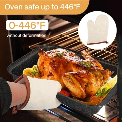 Itopfox 6-Piece Non-Stick Bakeware Set, Stackable Baking Pans For Even Heating, Includes Muffin Pan, Loaf Pan, Round & Square Cake Pans, Cooling Rack 1 Itopfox 6-Piece Non-Stick Bakeware Set, Stackable Baking Pans For Even Heating, Includes Muffin Pan, Loaf Pan, Round & Square Cake Pans, Cooling Rack