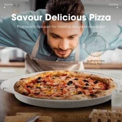 Itopfox 10-Piece Nonstick Bakeware Set With Silicone Handles, Includes Cookie Sheets, Cake Pan, Loaf Pan, Pizza Pan, Muffin Pan, White -Itopfox Shop GUEST 2b386e48 3971 4749 a43a 14b30b569085