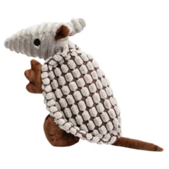 Itopfox Plush Dog Squeaky Toy Stuffed Armadillo Animal Pet Puppy Chew Toys For Small Medium Large All Breed Sizes Dogs, Gray -Itopfox Shop GUEST 2d529924 9da7 4275 8857 cd4fa1f08241