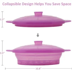 Itopfox Microwave Steamer Cooker Collapsible Bowl With Handle & Lid For Vegetables, Fish, Meal Prep - BPA Free, Dishwasher Safe, Easy Storage, Purple 12 Itopfox Microwave Steamer Cooker Collapsible Bowl With Handle & Lid For Vegetables, Fish, Meal Prep - BPA Free, Dishwasher Safe, Easy Storage, Purple -Itopfox Shop GUEST 2e4dfe8c 0c9b 4c09 b91a d1769e595e1b