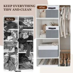 Itopfox 4 Pack Large Storage Baskets With Handles, Fabric Closet Organizers, Collapsible Bins For Clothes, Toys, Nursery, Home Organization -Itopfox Shop GUEST 2e81faff 1b6a 40d0 8edd aa502a32f831