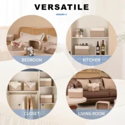 Itopfox 4 Pack Woven Storage Baskets For Organizing Toys, Books, Towels, And Clothes - Durable And Stylish Gift Basket Bins For Shelves 8 Itopfox 4 Pack Woven Storage Baskets For Organizing Toys, Books, Towels, And Clothes - Durable And Stylish Gift Basket Bins For Shelves -Itopfox Shop GUEST 30c11ae5 5804 4422 9561 c89e413288fe