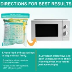 Itopfox 100 Pcs Reusable Zipper Microwave Steam Bags For Cooking Vegetables, Potatoes, And Meat - Leakproof & Durable -Itopfox Shop GUEST 32402832 eb19 4267 b070 8e7ebe199e1e