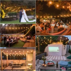 Itopfox 50Ft LED Outdoor String Lights With G40 Globe Bulbs, Dimmable Waterproof Hanging Lights For Patio, Warm White Shatterproof Bulbs Included -Itopfox Shop GUEST 3292221d 4028 4cdb aa06 50045a664513