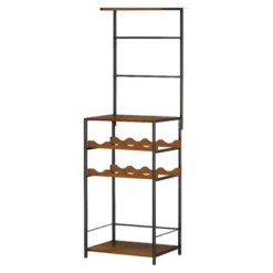 Itopfox 5-Tier Freestanding Wine Rack With Glasses Holder And 4 S Hooks, Corner Mini Bar Cabinet For Small Spaces, Holds 8 Bottles 15 Itopfox 5-Tier Freestanding Wine Rack With Glasses Holder And 4 S Hooks, Corner Mini Bar Cabinet For Small Spaces, Holds 8 Bottles -Itopfox Shop GUEST 32bb09ab 324c 4727 9847 9eee4054886a