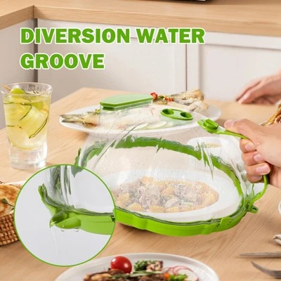 Itopfox Microwave Splatter Cover With Water Steamer And Handle, BPA Free & Dishwasher Safe Splatter Guard Kitchen Gadgets For Gifts (Green, 1 Pack) 2 Itopfox Microwave Splatter Cover With Water Steamer And Handle, BPA Free & Dishwasher Safe Splatter Guard Kitchen Gadgets For Gifts (Green, 1 Pack) - Image 2