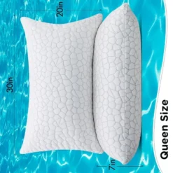 Itopfox Cooling Bed Pillows 2 Pack, Shredded Memory Foam Adjustable Pillow For Side Back Stomach Sleepers, Neck Pain Relief, Luxury Firm Gel Pillow -Itopfox Shop GUEST 3411b836 bc6d 4061 8c25 cd2cad31b8dd