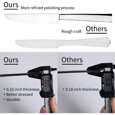 Itopfox 45-Piece Silverware Set, Durable Stainless Steel Flatware For 8, Ergonomic Design With Steak Knives, Rust-proof, Dishwasher Safe Kitchen 4 Itopfox 45-Piece Silverware Set, Durable Stainless Steel Flatware For 8, Ergonomic Design With Steak Knives, Rust-proof, Dishwasher Safe Kitchen - Image 4